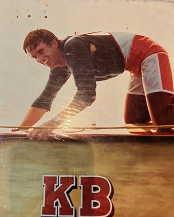 Kevin, addressing issues from his initial sail on an 18ft skiff, aboard KB in the 1970s.