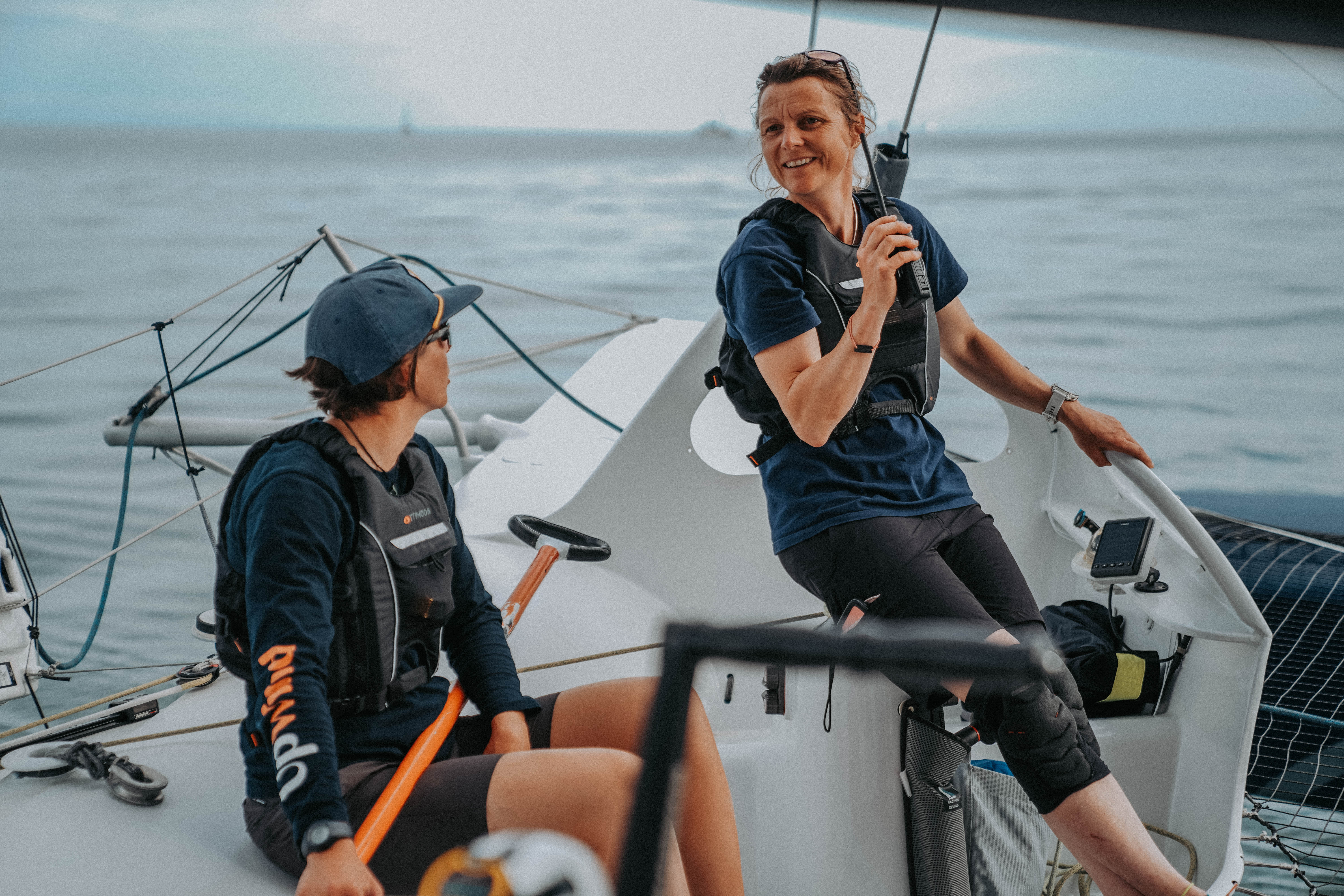 Frankie and Anne-Claire Le Berre onboard UpWind by Merconcept