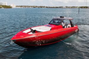 The 2025 Cigarette 42 Auroris is the ideal combination of style and performance, equipped with quad Mercury Racing 500R Verados and stabilized with a Seakeeper 3 for an exceptionally smooth ride.