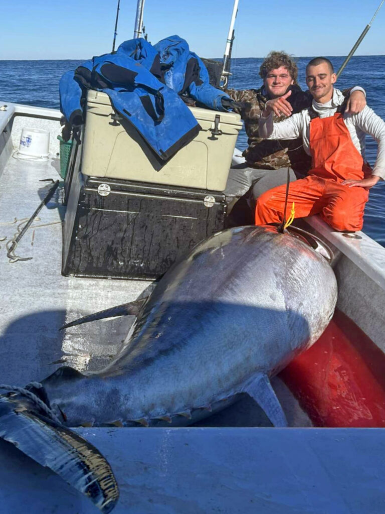 Bluefin tuna caught in a skiff off North Carolina