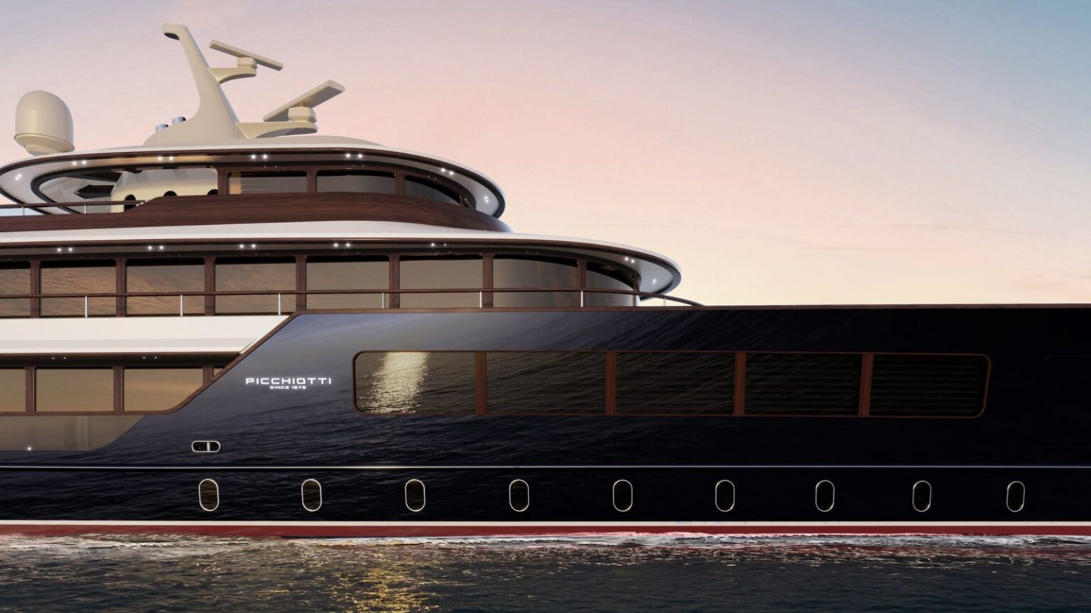 Picchiotti 61m Vintage Superyacht Concept with Classic Design and Modern Features