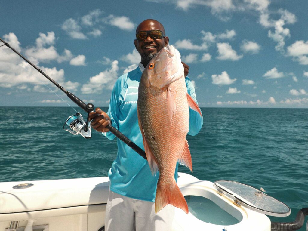 Mutton snapper caught on ballyhoo plug